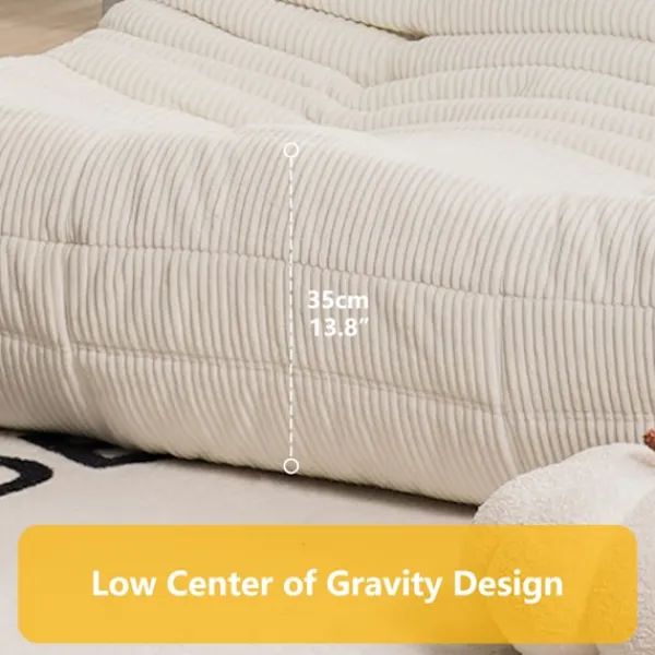 Soffor>Togo Loveseat - - Ingen montering, Dubbelskikts skumkomfort, ergonomiskt stöd, mjuk tygklädsel