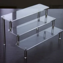 Hyllor>Transparent akrylhylla 3-stegs transparent trappa hylla