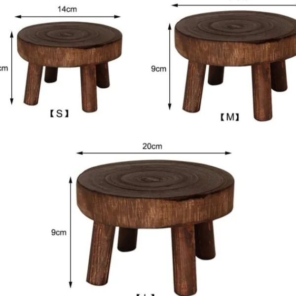 Stolar>Träpall, naturlig träpall, låg blomsterpall för