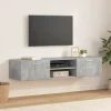 vidaXL Tv-Bänkar>Träskåp Högblanka vita 150 x 39 x 30 cm Konstruerat trä