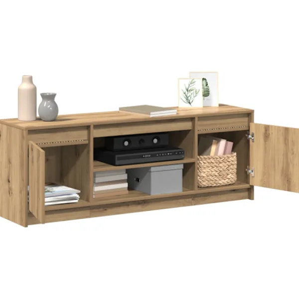 vidaXL Tv-Bänkar>TV Enheter Brun 139,5 x 34 x 50 cm Konstruerat trä