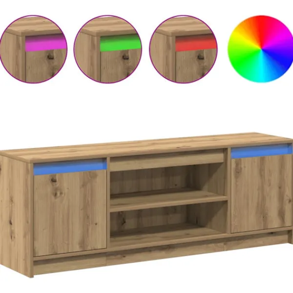 vidaXL Tv-Bänkar>TV Enheter Brun 139,5 x 34 x 50 cm Konstruerat trä