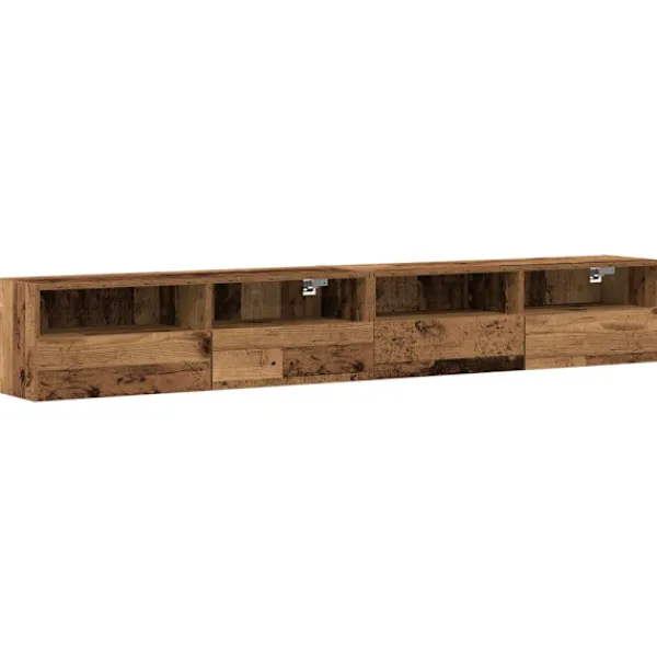 vidaXL Tv-Bänkar>TV Vägghylla 2 pcs Gammalt trä 100 x 30 x 30 cm Konstruerat trä