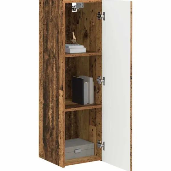 vidaXL Tv-Bänkar>TV Vägghylla 2 pcs Gammalt trä 30 x 31 x 100 cm Konstruerat trä