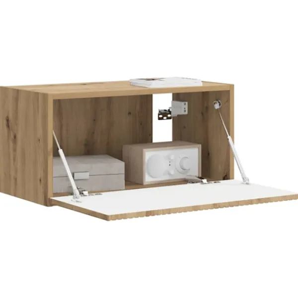 vidaXL Tv-Bänkar>TV Vägghylla Artisan Ek 60 x 31 x 29.5 cm Konstruerat trä