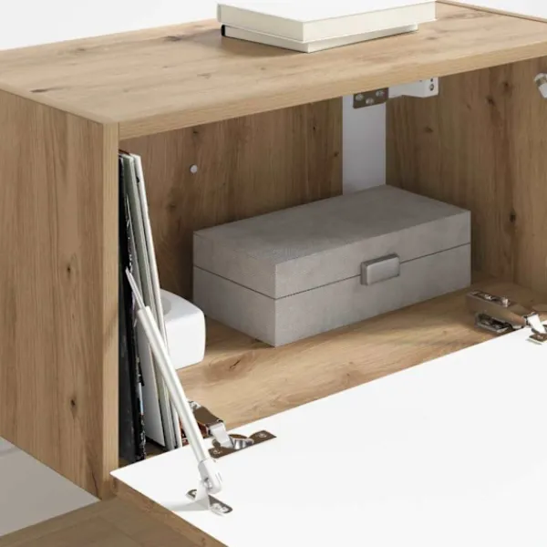 vidaXL Tv-Bänkar>TV Vägghylla Artisan Ek 60 x 31 x 29.5 cm Konstruerat trä