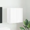 vidaXL Tv-Bänkar>TV Vägghylla Högblanka vita 59,5 x 31 x 60 cm Konstruerat trä