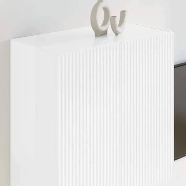 vidaXL Tv-Bänkar>TV Vägghylla Högblanka vita 59,5 x 31 x 60 cm Konstruerat trä