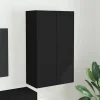 vidaXL Tv-Bänkar>TV Vägghylla Svart 59,5 x 31 x 100 cm Konstruerat trä