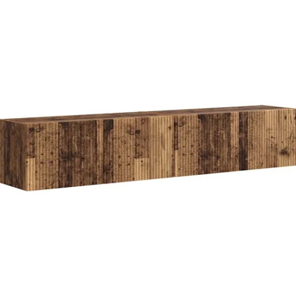 vidaXL Tv-Bänkar>TV Vägghylla Väggmonterad 2 pcs Gammalt trä 60 x 31 x 29.5 cm