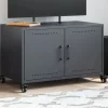 vidaXL Tv-Bänkar>Tv-bänk antracit 68x39x43,5 cm kallvalsat stål