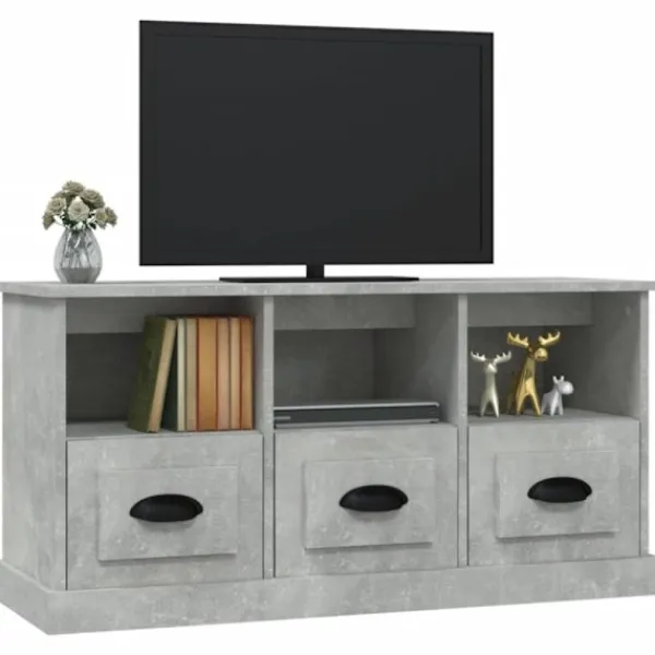 vidaXL Tv-Bänkar>Tv-bänk betonggrå 100x35x50 cm konstruerat trä