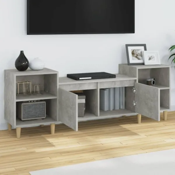 vidaXL Tv-Bänkar>Tv-bänk betonggrå 160x35x55 cm konstruerat trä