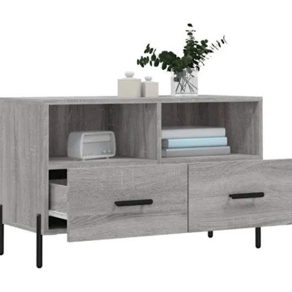 vidaXL Tv-Bänkar>Tv-bänk grå sonoma 80x36x50 cm konstruerat trä