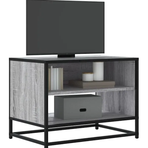 vidaXL Tv-Bänkar>Tv-bänk grå sonoma 61x40x46 cm konstruerat trä och metall