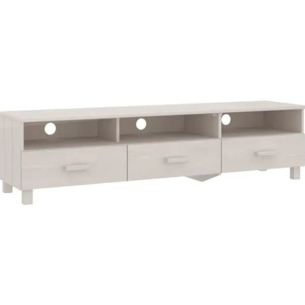 vidaXL Tv-Bänkar>Tv-bänk HAMAR vit 158x40x40 cm massiv furu