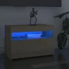 vidaXL Tv-Bänkar>TV-bänk med LED-belysning sonoma-ek 60x35x40 cm