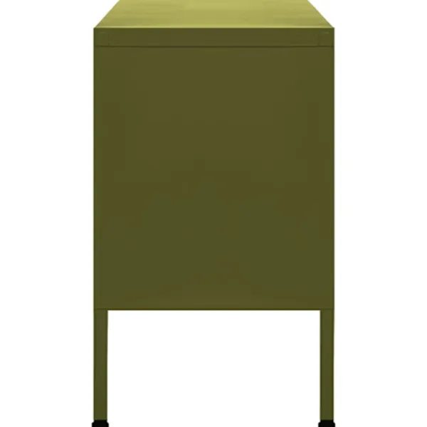 vidaXL Tv-Bänkar>Tv-bänk olivgrön 105x35x50 cm stål