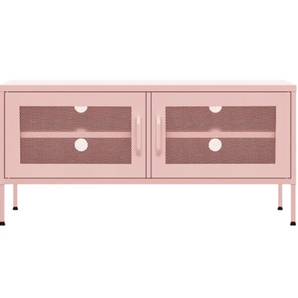 vidaXL Tv-Bänkar>Tv-bänk pink 105x35x50 cm stål