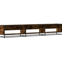vidaXL Tv-Bänkar>Tv-bänk rökfärgad ek 270x40x46 cm konstruerat trä