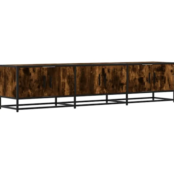 vidaXL Tv-Bänkar>Tv-bänk rökfärgad ek 180x35x41 cm konstruerat trä