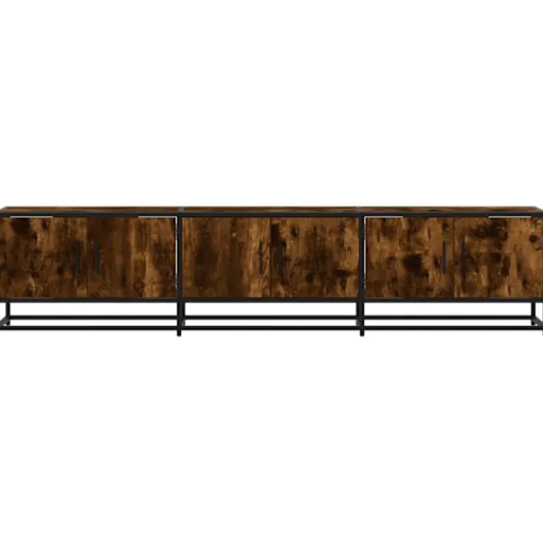 vidaXL Tv-Bänkar>Tv-bänk rökfärgad ek 180x35x41 cm konstruerat trä