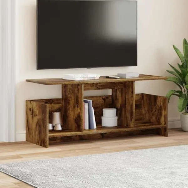 vidaXL Tv-Bänkar>TV-bänk Rökt ek 102 x 35 x 45 cm Konstruerat trä