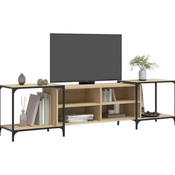 vidaXL Tv-Bänkar>Tv-bänk sonoma ek 203x37x50 cm konstruerat trä