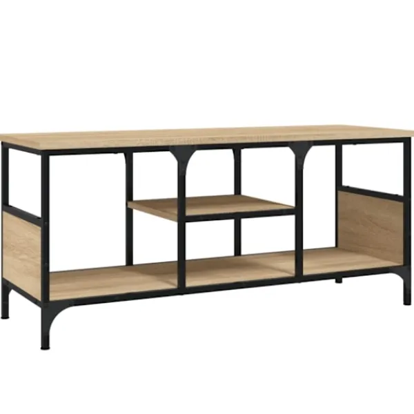 vidaXL Tv-Bänkar>Tv-bänk sonoma-ek 100x35x45 cm konstruerat trä & järn