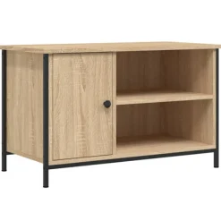 vidaXL Tv-Bänkar>Tv-bänk sonoma-ek 80x40x50 cm konstruerat trä