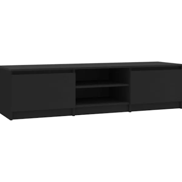 vidaXL Tv-Bänkar>Tv-bänk svart 140x40x35,5 cm konstruerat trä