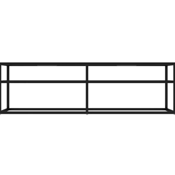 vidaXL Tv-Bänkar>Tv-bänk transparent 140x40x40,5 cm härdat glas