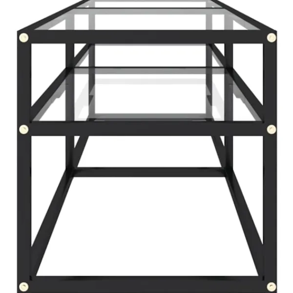 vidaXL Tv-Bänkar>Tv-bänk transparent 140x40x40,5 cm härdat glas