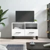 vidaXL Tv-Bänkar>Tv-bänk vit 80x36x50 cm konstruerat trä
