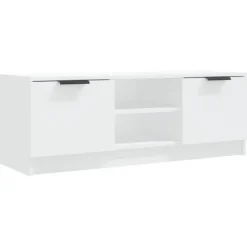 vidaXL Tv-Bänkar>Tv-bänk vit 102x35x36,5 cm konstruerat trä