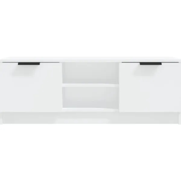 vidaXL Tv-Bänkar>Tv-bänk vit 102x35x36,5 cm konstruerat trä