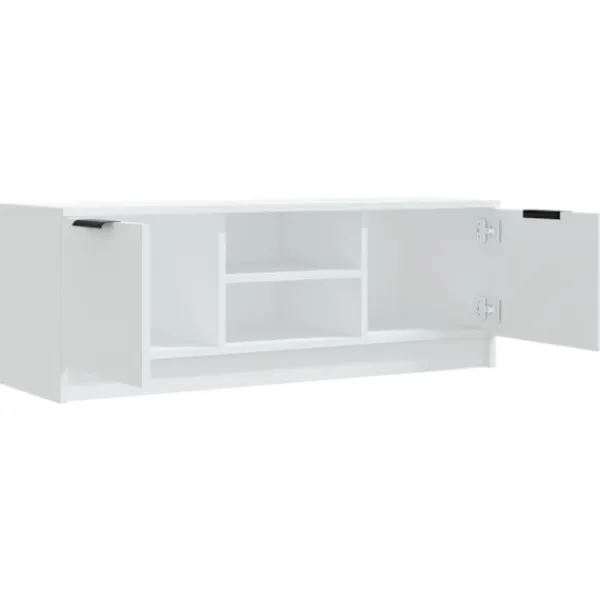 vidaXL Tv-Bänkar>Tv-bänk vit 102x35x36,5 cm konstruerat trä