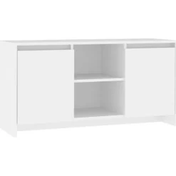 vidaXL Tv-Bänkar>Tv-bänk vit 102x37,5x52,5 cm konstruerat trä