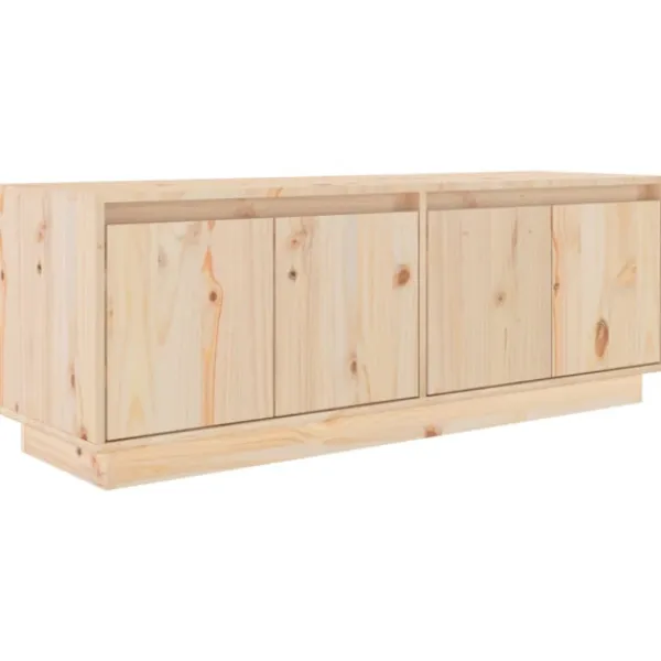 vidaXL Tv-Bänkar>Tv-bänk 110x34x40 cm massiv furu