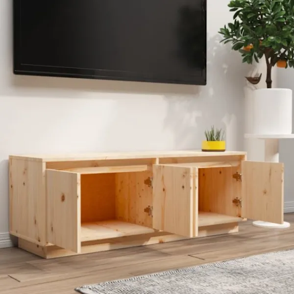 vidaXL Tv-Bänkar>Tv-bänk 110x34x40 cm massiv furu