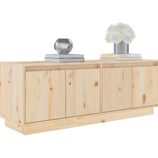 vidaXL Tv-Bänkar>Tv-bänk 110x34x40 cm massiv furu