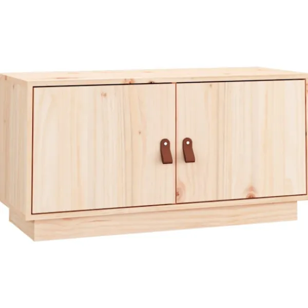 vidaXL Tv-Bänkar>Tv-bänk 80x34x40 cm massiv furu