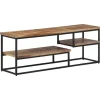vidaXL Tv-Bänkar>Tv-bänk 110x30x39 cm massiv återvunnen teak