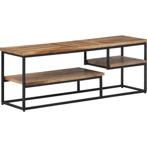 vidaXL Tv-Bänkar>Tv-bänk 110x30x39 cm massiv återvunnen teak