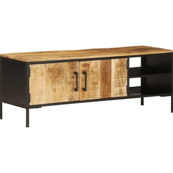 vidaXL Tv-Bänkar>Tv-bänk 110x35x40 cm massivt grovt mangoträ