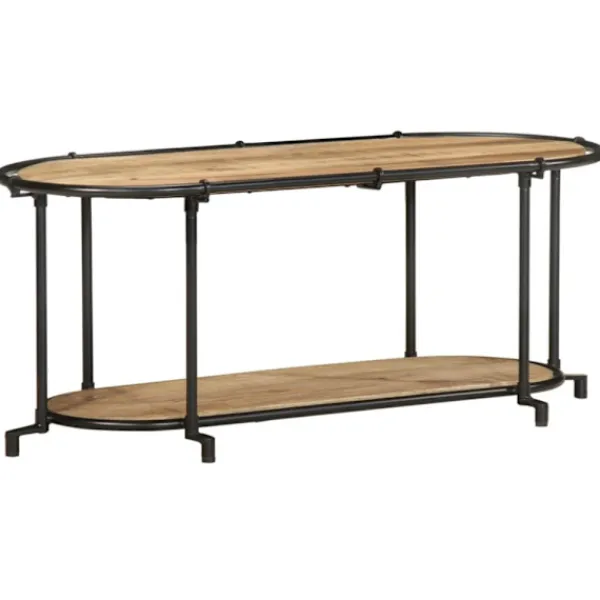 vidaXL Tv-Bänkar>Tv-bänk 100x42x40 cm massivt grovt mangoträ