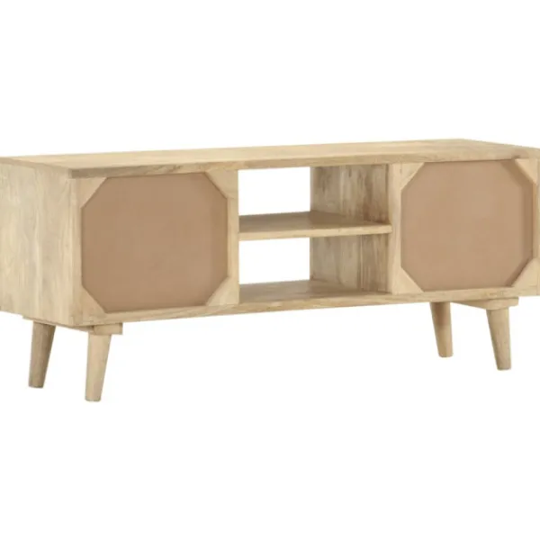 vidaXL Tv-Bänkar>TV-bänk 110x30x45 cm massivt mangoträ