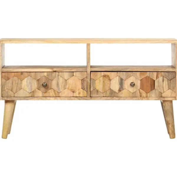 vidaXL Tv-Bänkar>TV-bänk 90x30x50 cm massivt mangoträ