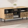vidaXL Tv-Bänkar>Tv-bänk 100x33x46 cm massivt mangoträ