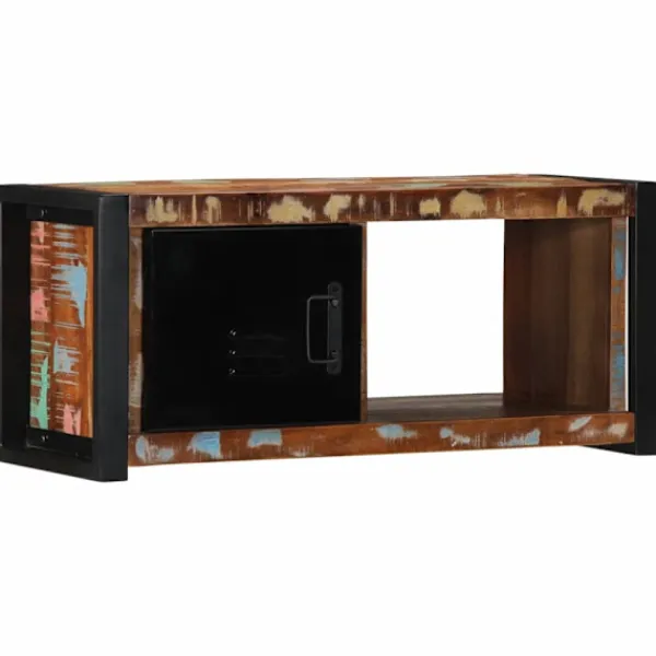 vidaXL Tv-Bänkar>Tv-bänk 80x30x35 cm massivt återvunnet trä